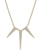 Giani Bernini Cubic Zirconia Three Spike Pendant Necklace In Sterling Silver, 18k Rose Gold, And 18k Yellow Gold