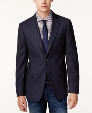 Dkny Men's Extra-slim Fit Blue Micro Dot Sport Coat
