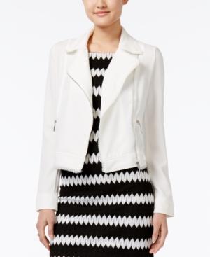 Bar Iii Raw-edge Moto Jacket, Only At Macy's