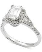 Marchesa Certified Diamond Engagement Ring (1 Ct. T.w.) In 18k White Gold, Created For Macy's