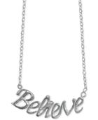 Giani Bernini Believe Script Pendant Necklace In Sterling Silver, Only At Macy's