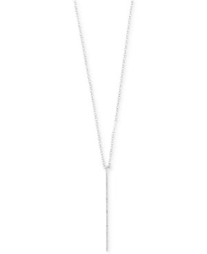 Pave Classica By Effy Diamond Bar Pendant Necklace (1/8 Ct. T.w.) In 14k White Gold