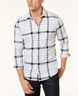 Alfani Brushed Plaid Shirt, Created For Macy's
