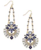 Inc International Concepts Gold-tone Multi-crystal Swing Chandelier Earrings, Created For Macy's
