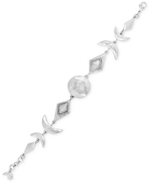 Lucky Brand Silver-tone Crystal Moonphase Flex Bracelet