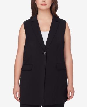 Tahari Asl Plus Size Topper Vest