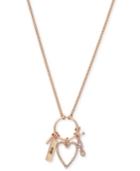 Bcbgeneration Rose Gold-tone Love Long Charm Pendant Necklace