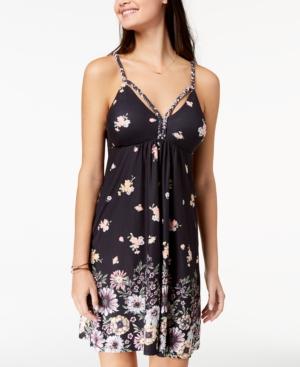 Planet Gold Juniors' Printed Braided-detail Dress