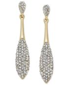 Inc International Concepts Gold-tone Pave Linear Drop Earrings, Only At Macy's
