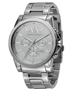 Ax Armani Exchange Watch, Men's Chronograph Stainless Steel Bracelet 45mm Ax2058