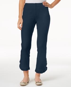 Charter Club Newport Ruffled Cropped Pants, Created For Macy's