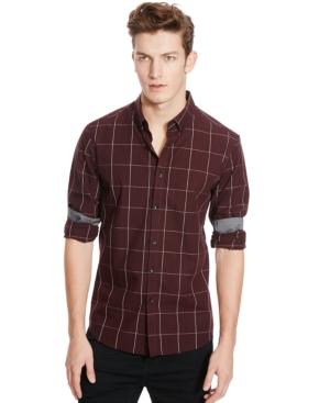 Kenneth Cole Reaction Plaid Long-sleeve Shirt