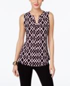 Inc International Concepts Petite Printed Blouse, Only At Macy's