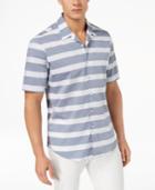 Club Room Men's Striped Camp Shirt, Created For Macy's
