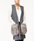 Kobi Faux-fur-trim Vest, Created For Macy's