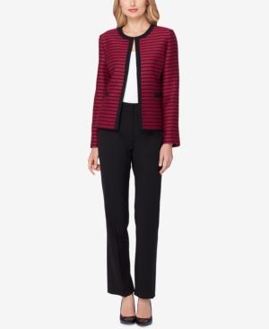 Tahari Asl Petite Flyaway Jacquard Pantsuit