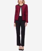 Tahari Asl Petite Flyaway Jacquard Pantsuit