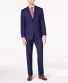 Marc New York By Andrew Marc Men's Classic-fit Stretch Dark Blue Pinstripe Suit