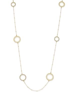 Kate Spade New York Gold-tone Imitation Pearl And Pave Scatter Necklace