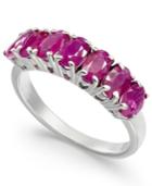 Ruby Seven-stone Ring (2-3/8 Ct. T.w.) In Sterling Silver