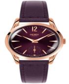 Henry London Hampstead Ladies 30mm Purple Leather Strap Watch With Rose Gold Stainless Steel Casing