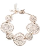 Lonna & Lilly Gold-tone Openwork Disc Link Bracelet