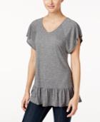 Style & Co Ruffled Peplum Top, Only At Macy's