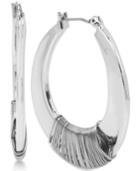 Robert Lee Morris Soho Silver-tone Wire Wrapped Hoop Earrings