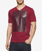 Calvin Klein Jeans Men's Outline Graphic-print Logo V-neck T-shirt