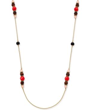 Kate Spade New York Burst Into Bloom Gold-tone Beaded Station Necklace