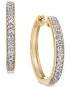 Diamond Hoop Earrings (1/5 Ct. T.w.) In 14k White Or Yellow Gold
