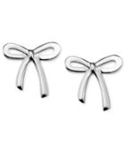 Unwritten Sterling Silver Earrings, Bow Stud Earrings