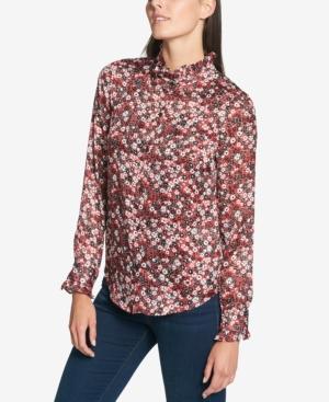 Tommy Hilfiger Ruffled-collar Blouse, Created For Macy's