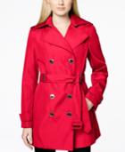 Calvin Klein Petite Double-breasted Belted Trench Coat