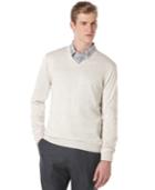 Perry Ellis Solid V-neck Sweater