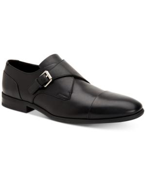 Calvin Klein Men's Lucus Dress Leather Monk Strap Loafer Men's Shoes