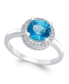 Charter Club Silver-tone Blue Stone Pave Ring, Only At Macy's
