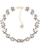 Anne Klein Gold-tone Beaded Multi-row Collar Necklace