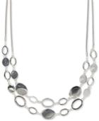 Nine West Silver-tone Double Row Necklace