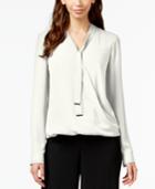 Alfani Petite Tie-neck Blouse, Only At Macy's