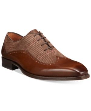 Mezlan Men's Plaid Print Wingtip Oxfords Men's Shoes