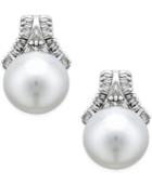 Cultured South Sea Pearl (11mm) And Diamond (5/8 Ct. T.w.) Drop Earrings In 14k White Gold