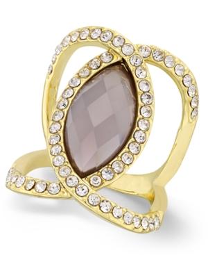 Inc International Concepts Gold-tone Gray Stone Pave Ring, Only At Macy's