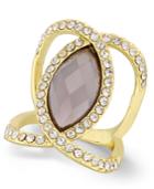 Inc International Concepts Gold-tone Gray Stone Pave Ring, Only At Macy's