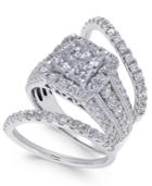 Diamond 3-pc. Bridal Set (3 Ct. T.w.) In 14k White Gold