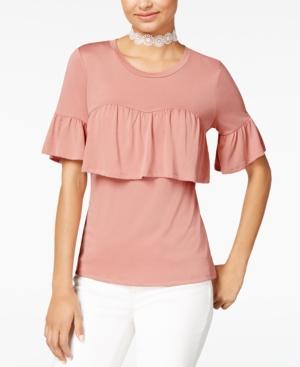 Gypsies & Moondust Juniors' Ruffled T-shirt