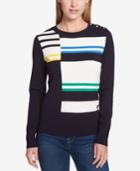 Tommy Hilfiger Roadmap Intarsia Colorblocked Sweater, Created For Macy's