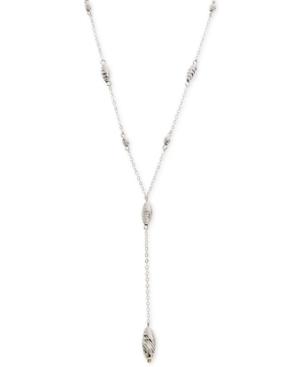 Giani Bernini Beaded Lariat Necklace In Sterling Silver, Created For Macy's
