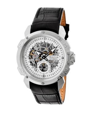 Heritor Automatic Conrad Silver Leather Watches 42mm