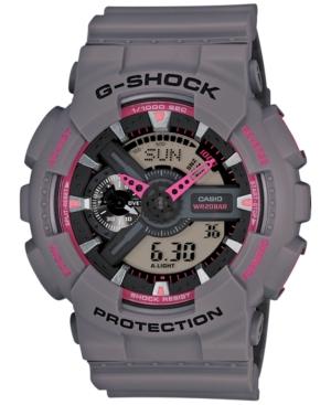 G-shock Men's Analog-digital Xl Gray Resin Strap Watch 55x51mm Ga110ts-8a4